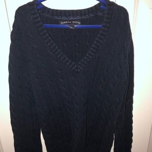 Navy TOMMY HILFIGER V-Neck Sweater